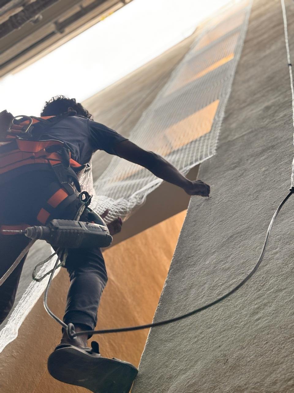 Best Duct Area Safety Nets in RR Nagar Bangalore | Duct Shaft Safety Mesh & Bird Proof Protection Nets Installation